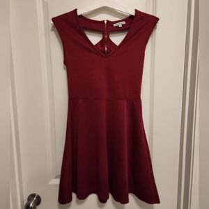 Charlotte Russe Deep Red Skater Dress